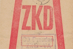 Beutelfahne für Briefe des Zentralen Kurierdienstes (ZKD) der ehemaligen DDR