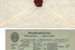 Rückseite obigen Müller-Briefes mit Siegel "AK"